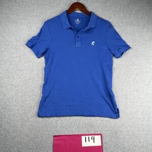 Disney Parks Polo Shirt Small Royal Blue Modern Fit Embroidered Mickey Logo Mens